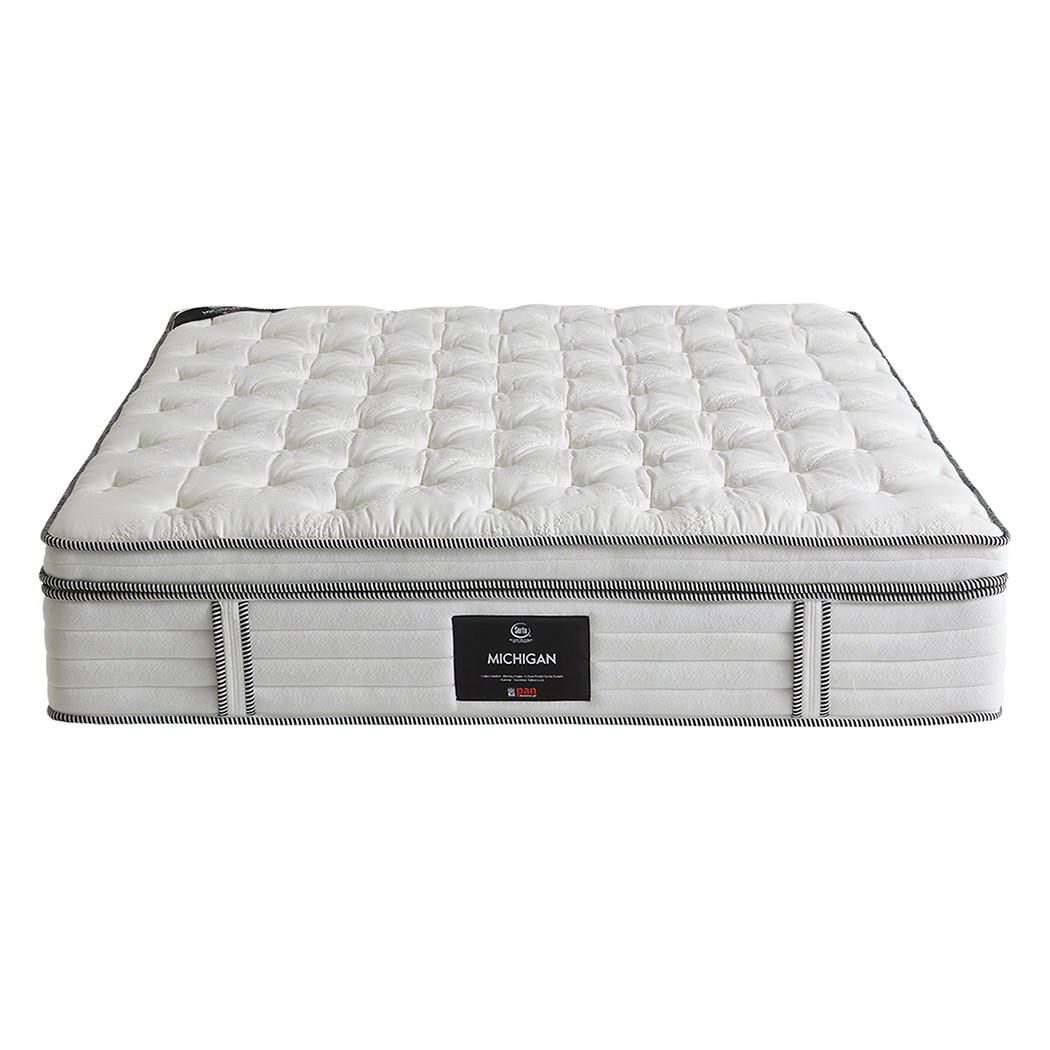 HYBRIDMATRATZE Michigan - Weiß, Textil (160/200cm) - Mr Mattress