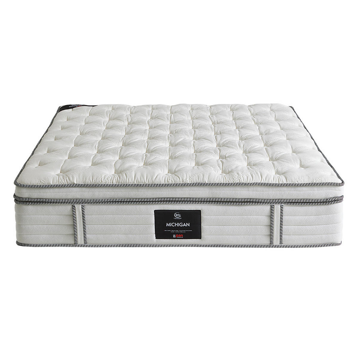 HYBRIDMATRATZE Michigan - Weiß, Textil (160/200cm) - Mr Mattress