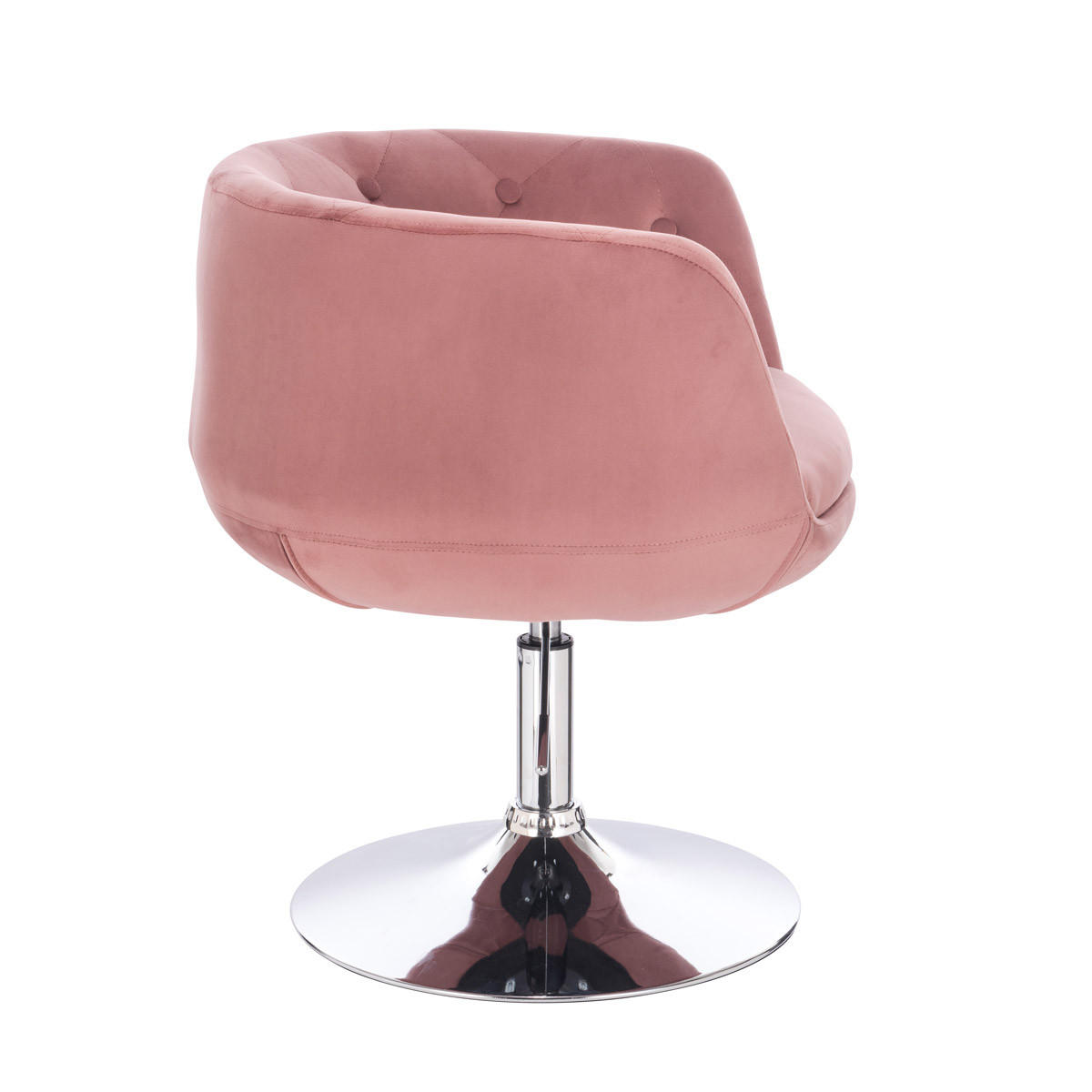 COCKTAILSESSEL PANAMA Samt Rosa - Pink/Silberfarben, Textil (55/78/61cm) - SVITA