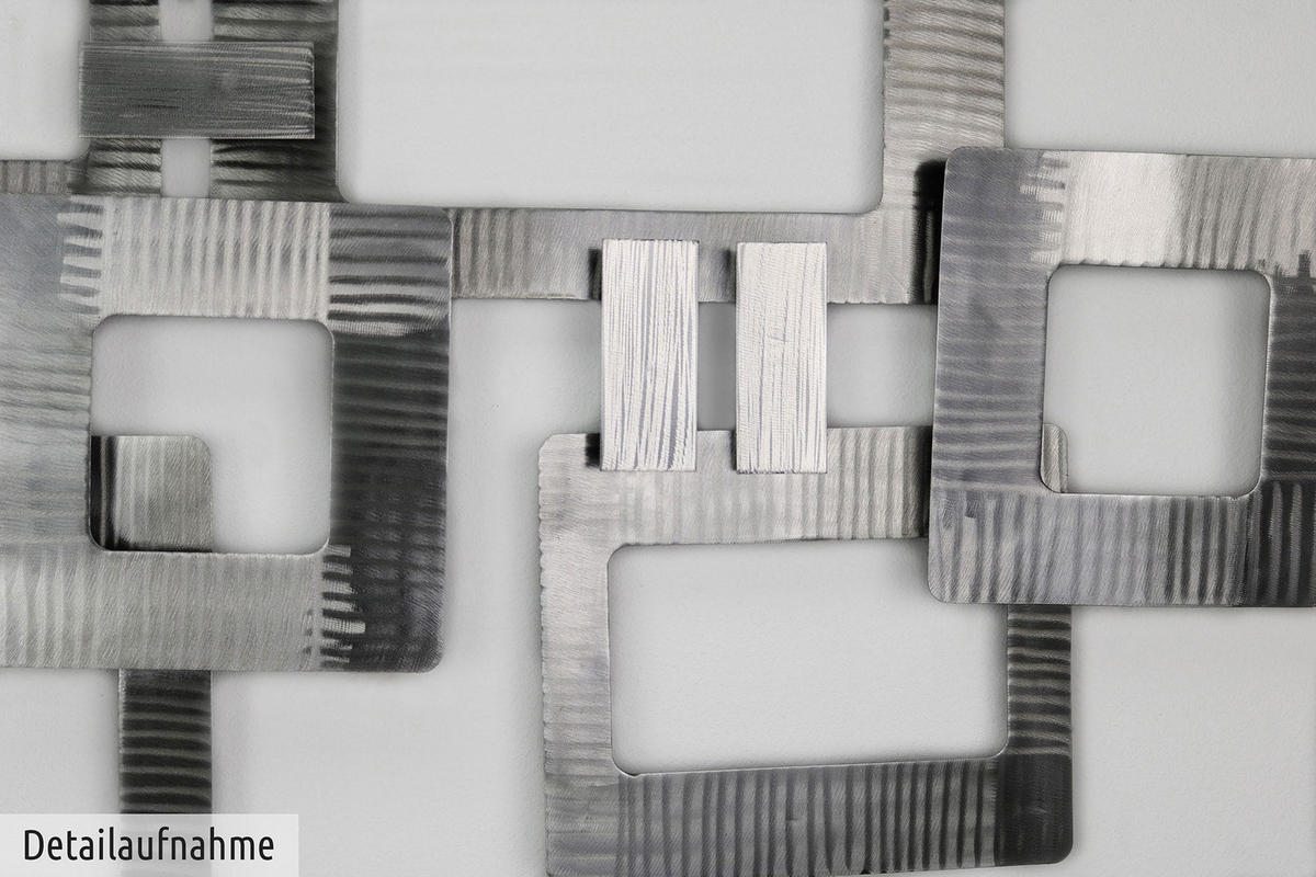 WANDDEKO Silber 110/64 cm - Silberfarben, Metall (2.6/64/7cm) - KUNSTLOFT