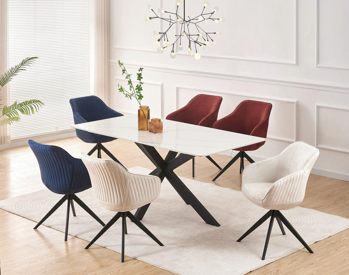 ARMLEHNSTUHL KATJA Grau - Grau, Textil/Metall (57/82/62cm) - B&D Home