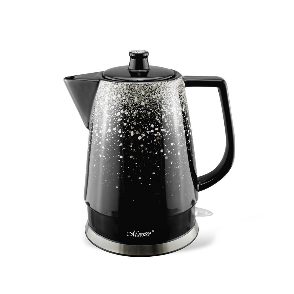 WASSERKOCHER ELEKTRISCH Schwarz 16.5/16.5/25.5 cm MR074SILVER - Schwarz, Keramik (16.5/25.5/16.5cm) - Maestro 