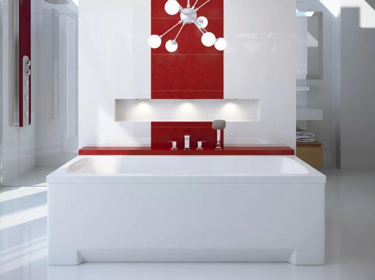 BADEWANNE Rechteck OPTIMA 150/70 mit Schürze Ablauf Füße - Weiß, Kunststoff (70/53.5/150cm) - bad land
