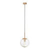 PENDELLEUCHTE Rome - Transparent/Goldfarben, Glas/Metall (20/20/110cm) - kiki design