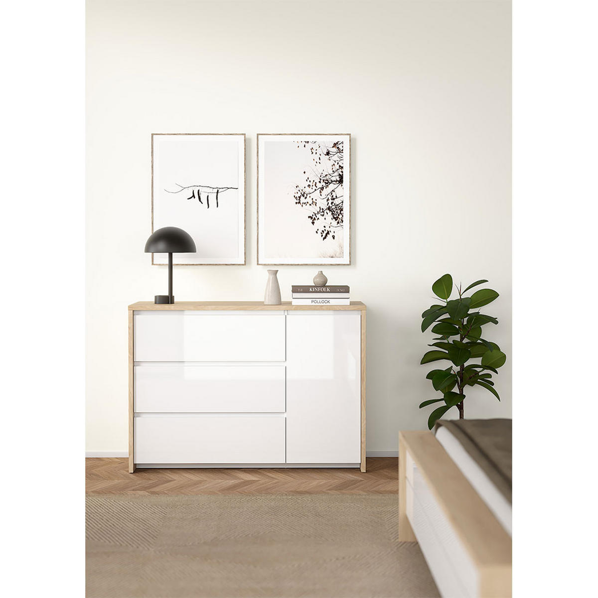 KOMMODE, Next, Weiß, Holzwerkstoff, 119 x 48 x 84 cm - Weiß, Holzwerkstoff (119/84/48cm) - ebuy24