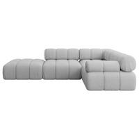ECKSOFA modulares Sofa Felto-L1 - 285x190x70 cm Hellgrau Bouclé - Hellgrau, Holzwerkstoff/Textil (285/190cm) - ALTDECOR