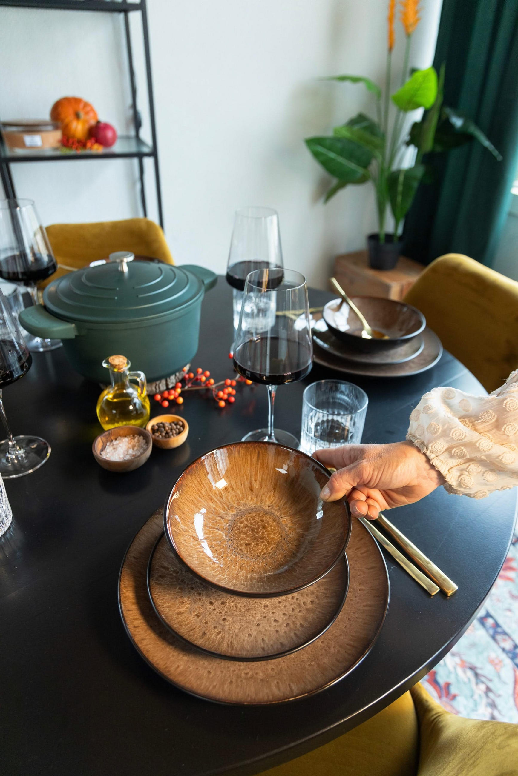 FRÜHSTÜCKTELLER / Dessertteller Pulau ø 20 cm - 4 Stück - Braun, Keramik (2/2/20cm) - Cookinglife