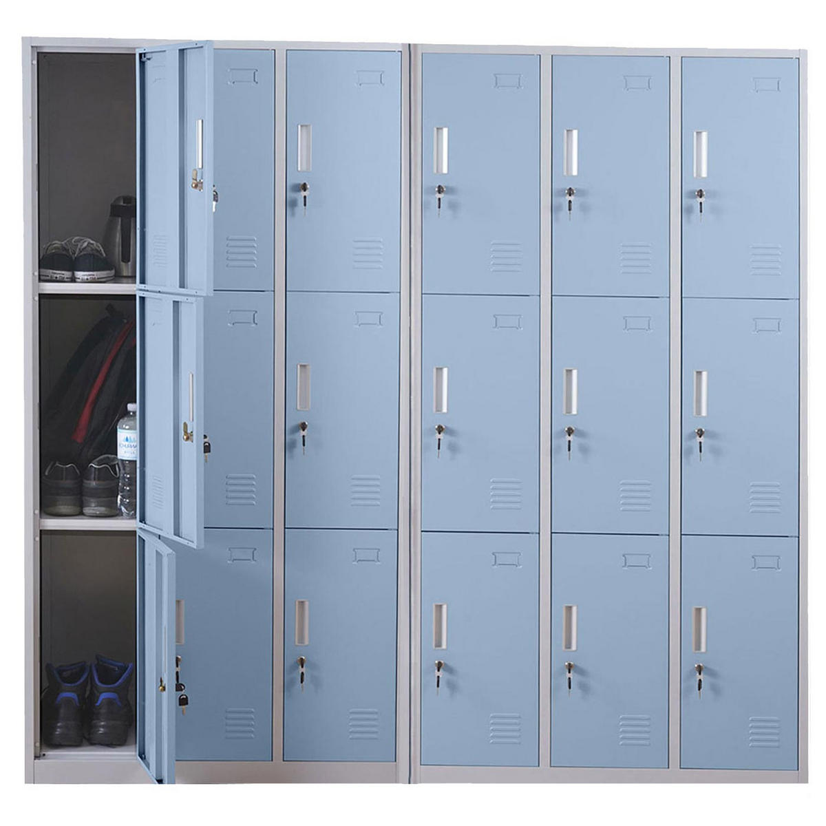 SCHLIESSFACH Blau - Blau, Metall (180/180/50cm) - MCW
