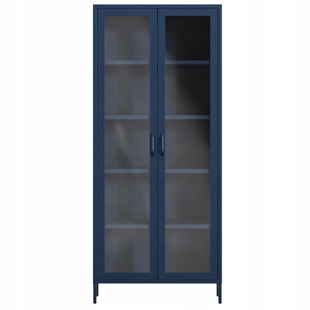 WOHNZIMMER Vitrine ANGELO Modern - Blau, Metall (80/185/45cm) - Jan Nowak
