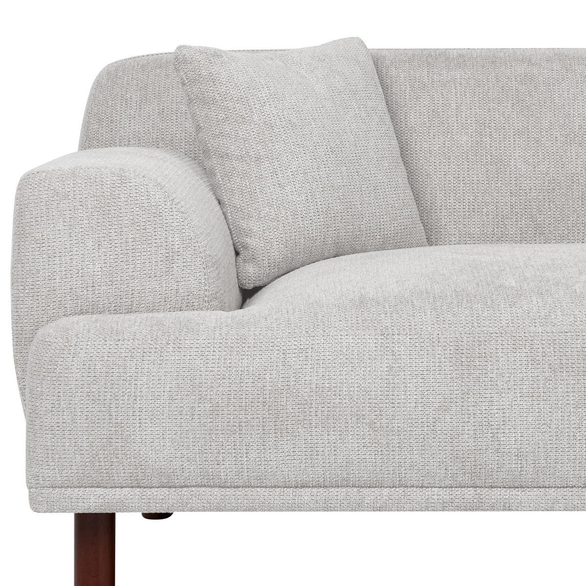 ROHOVÁ POHOVKA 3-místná Látka Světle šedá levostranná Holt - světle šedá, textil (241/159cm) - Beliani