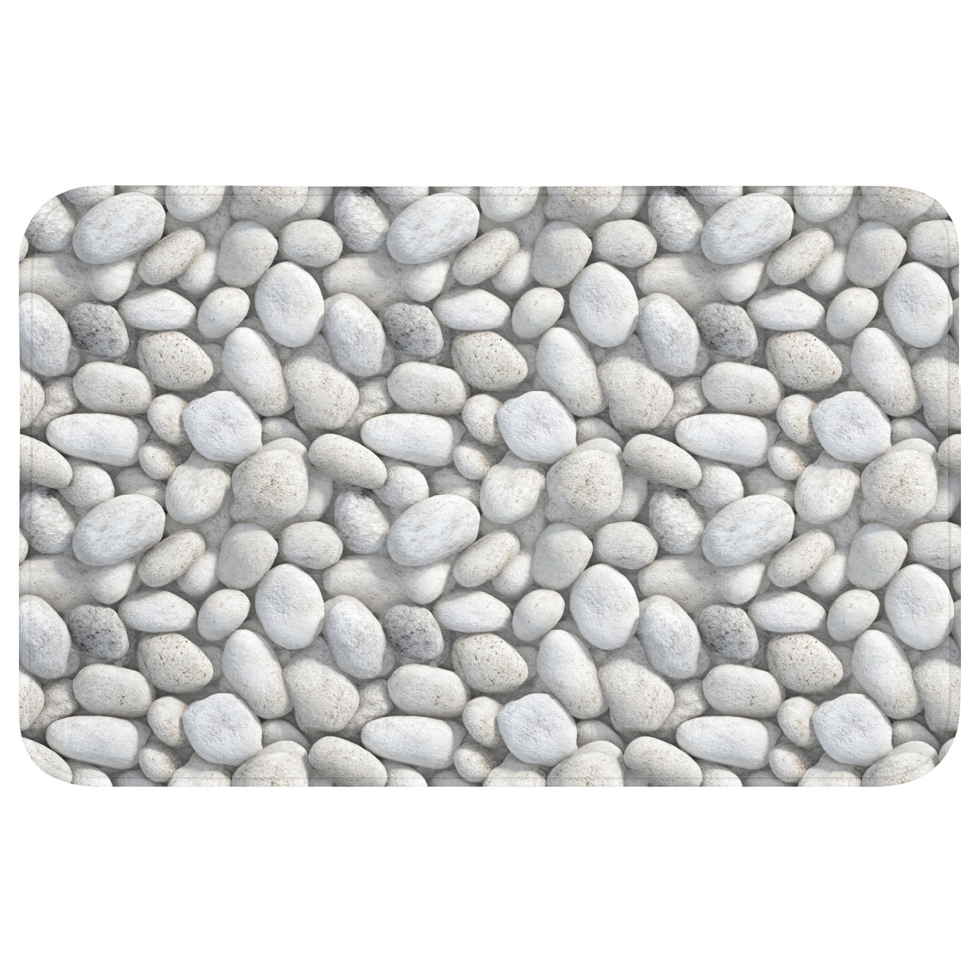 OnlyWow KOUPELNOVÁ PŘEDLOŽKA Kameny - šedé - oválné 80x50 cm