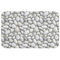 TEPIH ZA KUPAONICU Oblutci 80x50 cm - svijetlo siva, tekstil/plastika (80/50cm) - OnlyWow