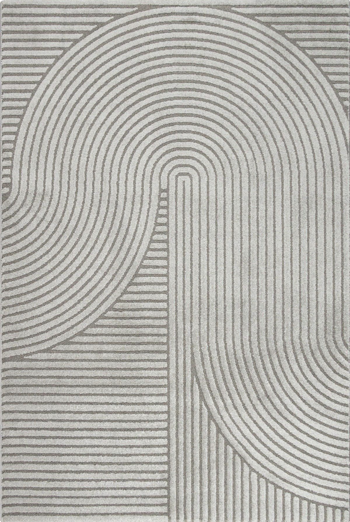 TEPPICH Kurzflor CETINA Geometrisch Polypropylen-Polyester Grau 140 x 200 cm - Grau, Textil (140/200cm) - KADIMA DESIGN