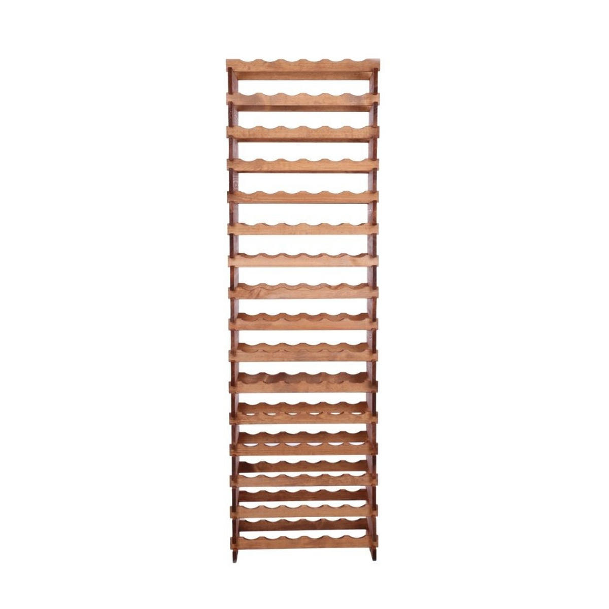 WEINREGAL VINOTECA FLEX PRO HxBxT 219x65x28cm 96 Flaschen auf 16 Ebenen Braun geölt - Braun, Holz (65/219/28cm) - PROREGAL