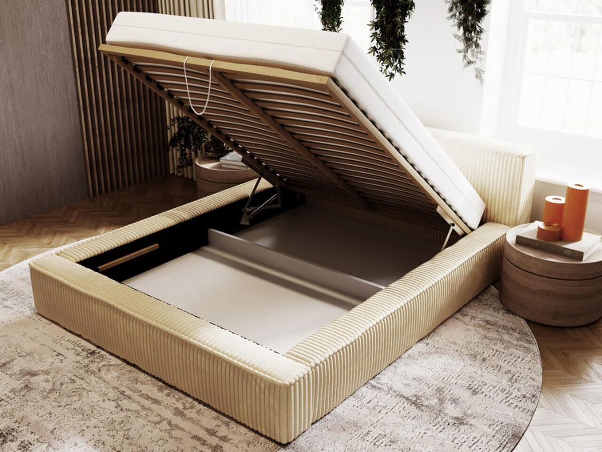 POLSTERBETT Lago 140x200 Schwarz - Schwarz, Textil (140/200cm) - Graingold