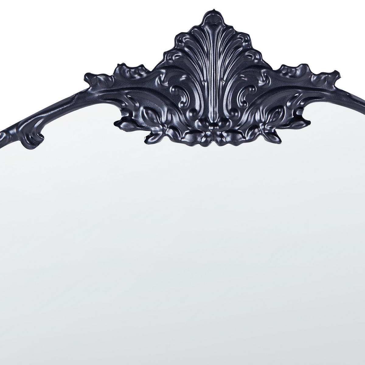 WANDSPIEGEL schwarz Metall rund 67 cm Sommant - Schwarz, Metall (67/76/3cm) - Beliani