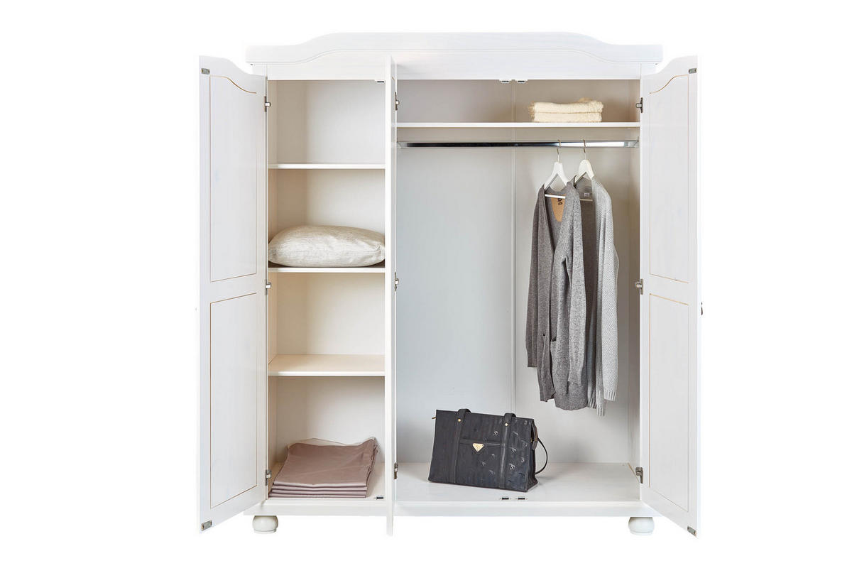 KLEIDERSCHRANK weiß - Weiß, Holzwerkstoff (150/180/56cm) - ebuy24