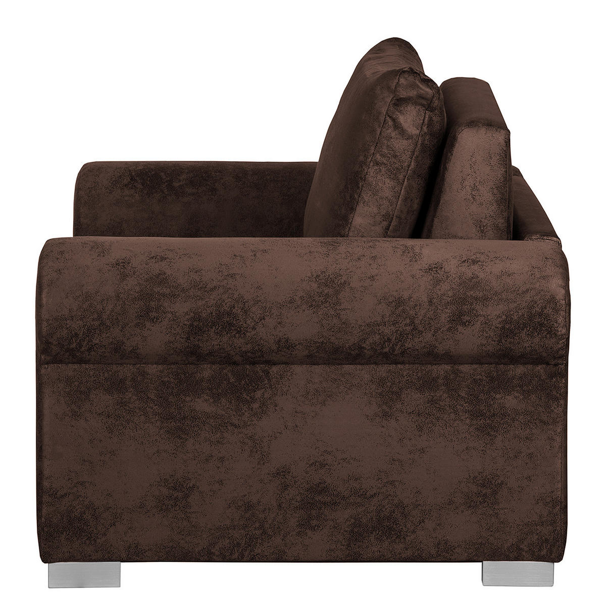 SCHLAFSOFA mit Husse - Dunkelbraun/Silberfarben, Textil (125/90/90cm) - home24
