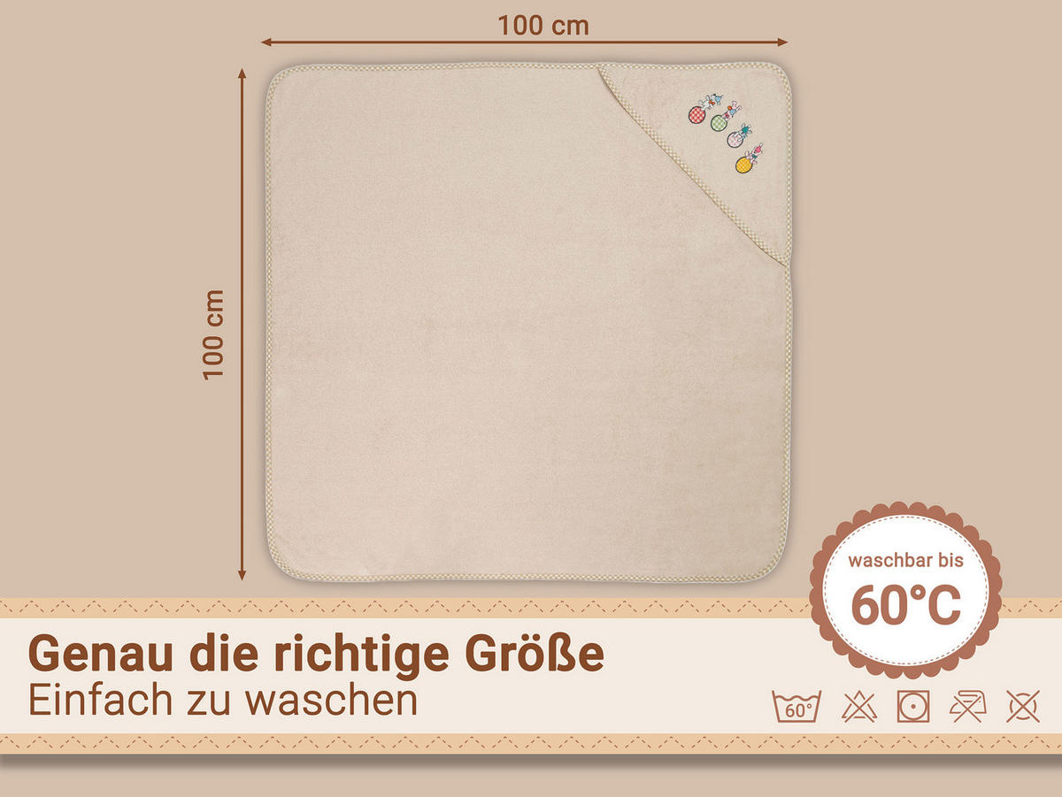 HANDTÜCHER, 100x100 cm, 100% Baumwolle, Braun - Creme, Textil (100/100cm) - Zollner