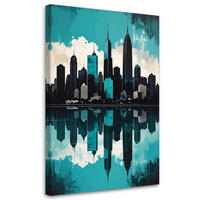 LEINWANDBILD Städte & Architektur 40x60cm - Türkis, Textil (40/60cm) - Feeby