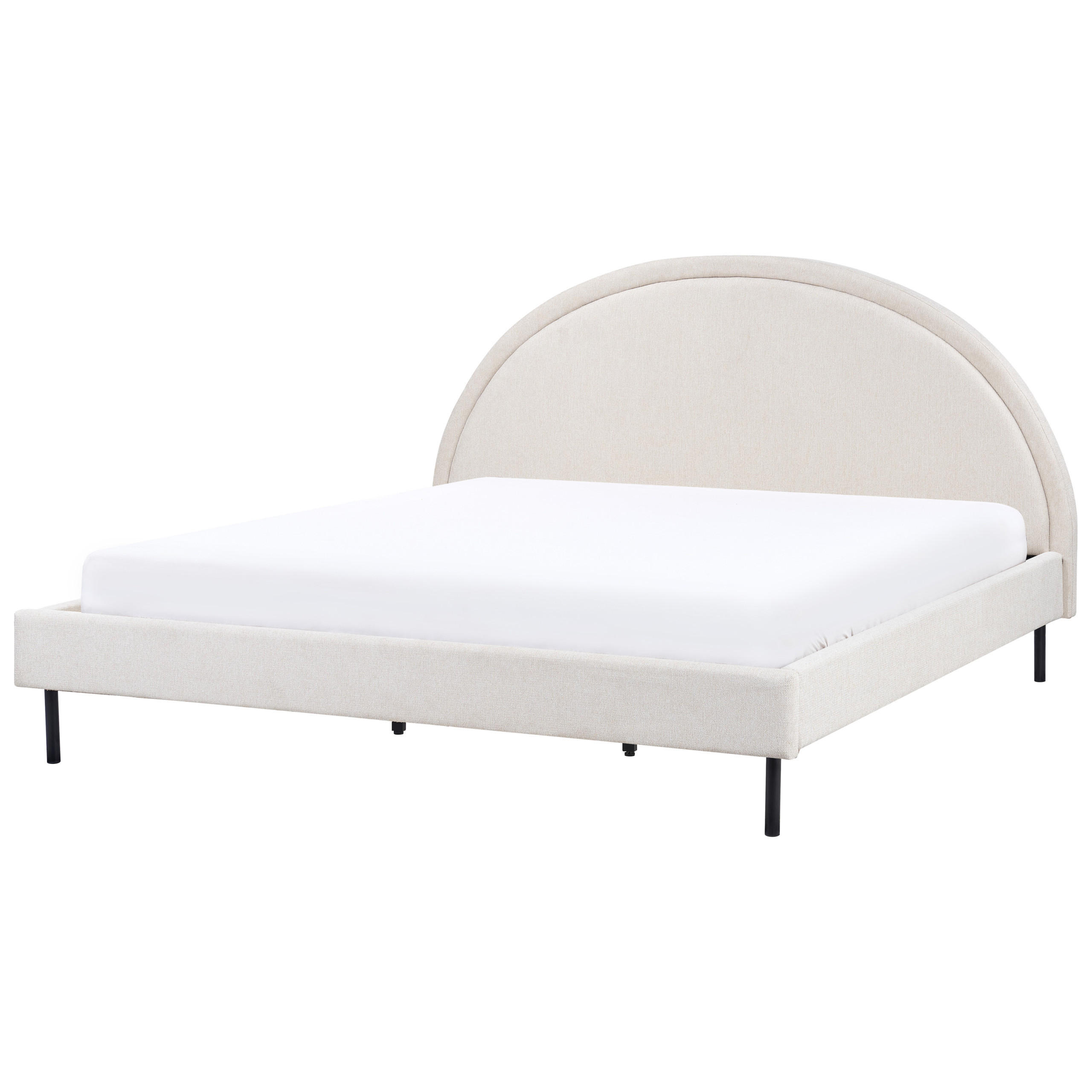 BETT mit Lattenrost 180x200 cm Beige Margut - Beige, Textil (180/200cm) - Beliani