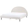 BETT mit Lattenrost 180x200 cm Beige Margut - Beige, Textil (180/200cm) - Beliani