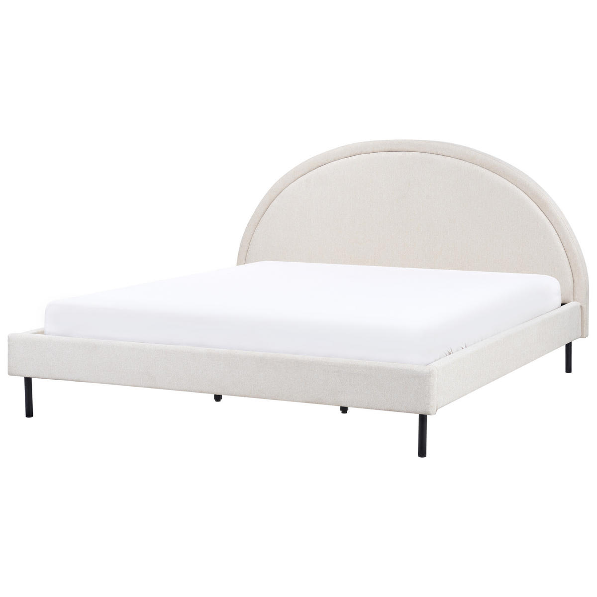 BETT mit Lattenrost 180x200 cm Beige Margut - Beige, Textil (180/200cm) - Beliani