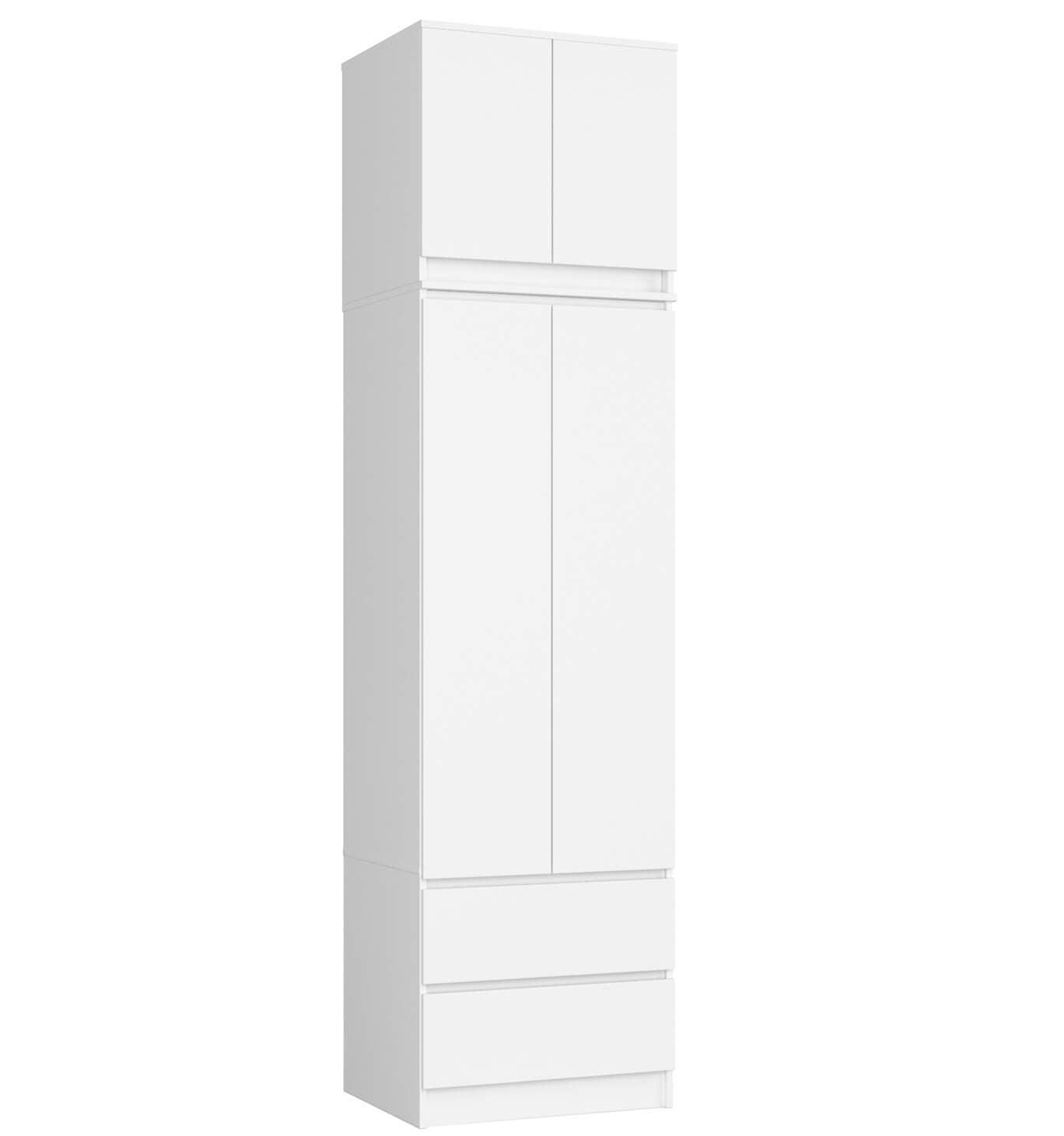 KLEIDERSCHRANK Weiß 234/60/51 - Weiß, Holzwerkstoff (60/234/51cm) - RAUMHIRSCH FURNITURE