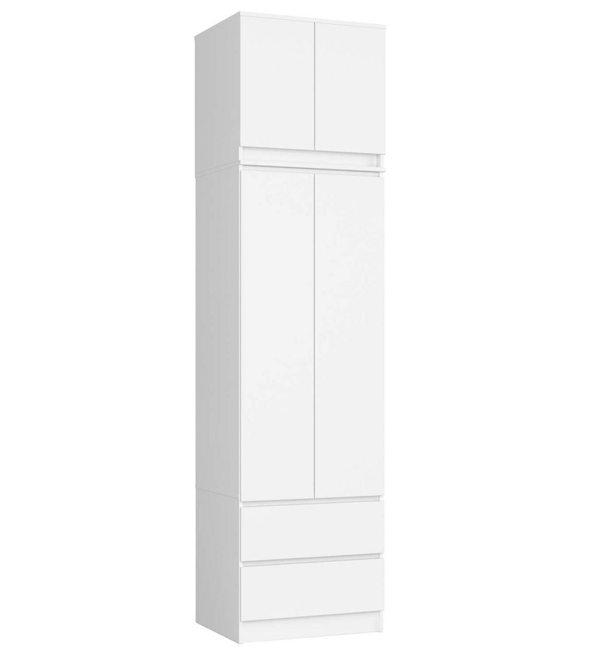 KLEIDERSCHRANK Weiß 234/60/51 - Weiß, Holzwerkstoff (60/234/51cm) - RAUMHIRSCH FURNITURE