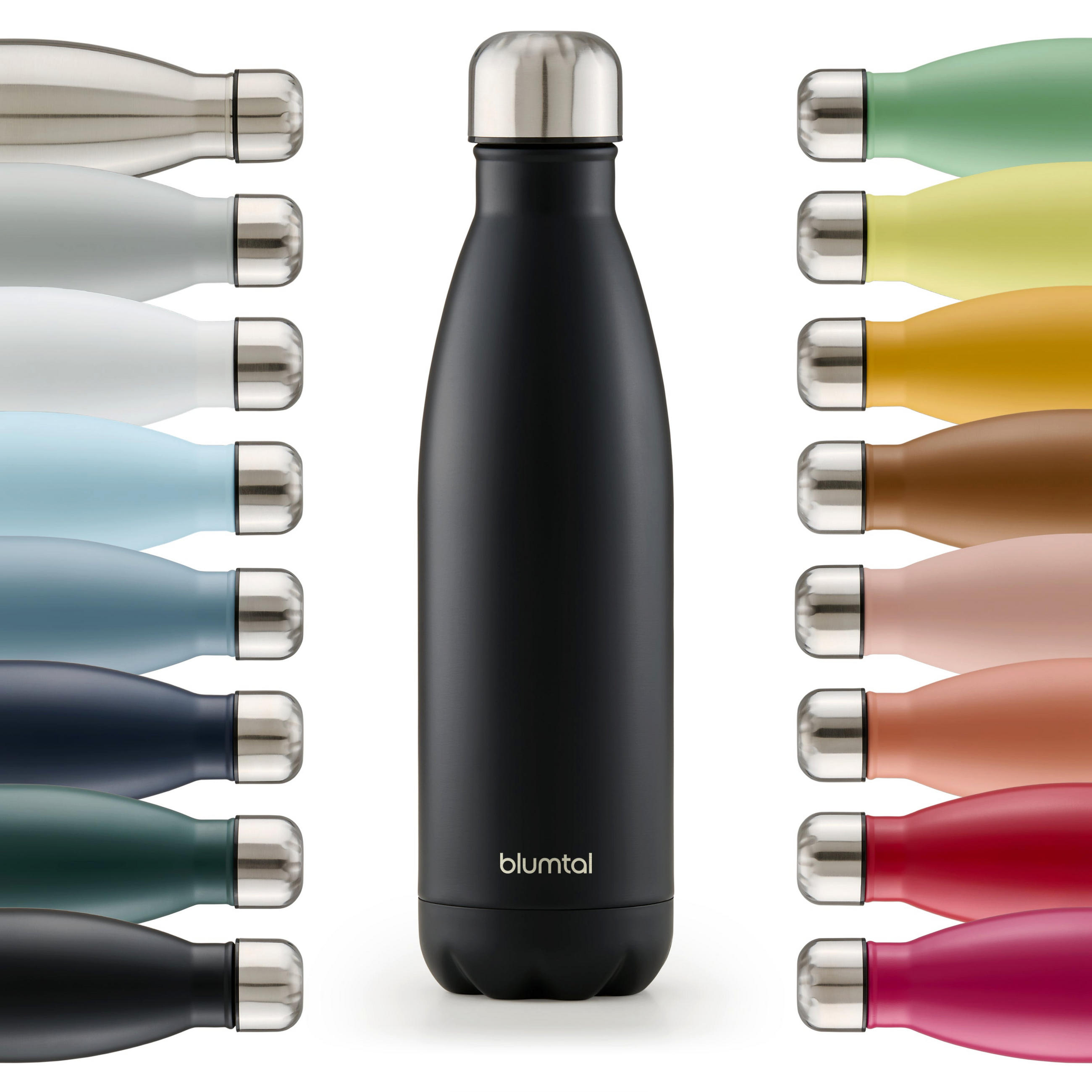 THERMOSFLASCHE Charles 350 ml, Schwarz - Schwarz, Metall (0.35L) - Blumtal