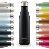 THERMOSFLASCHE Charles 350 ml, Schwarz - Schwarz, Metall (0.35L) - Blumtal
