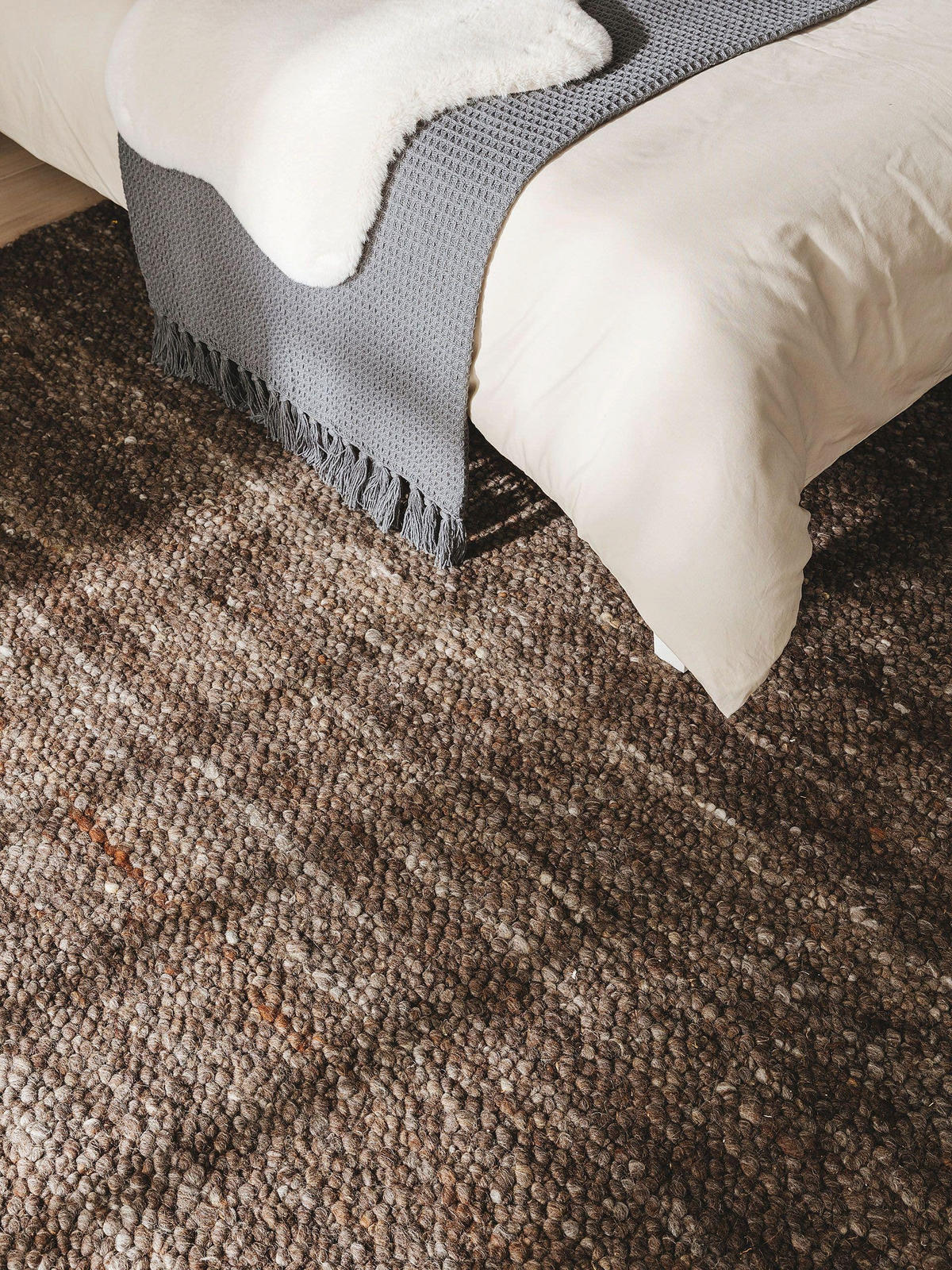 WOLLTEPPICH Finn Braun 100x150 cm - Braun, Textil (100/150cm) - benuta Pure