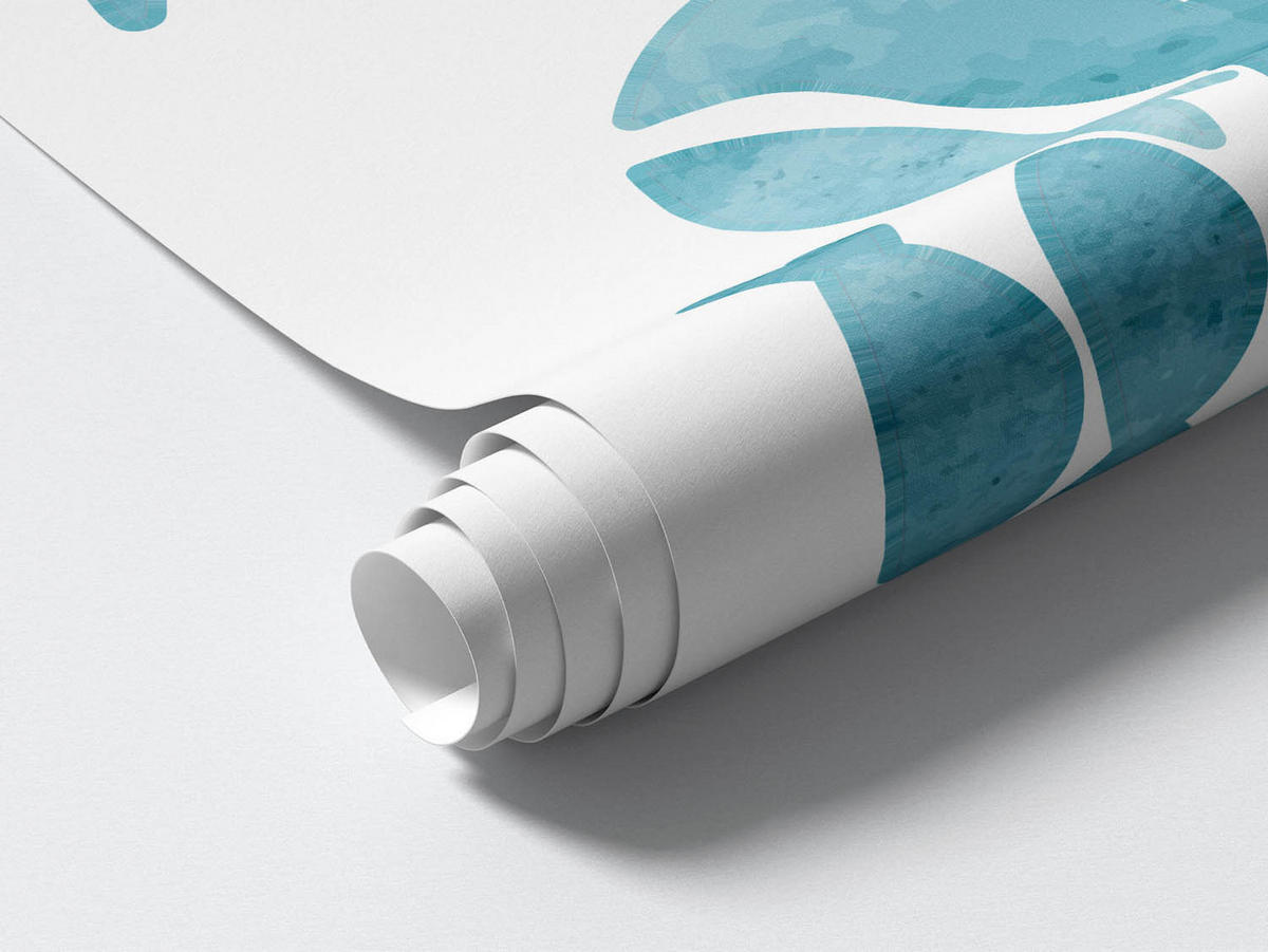 WANDAUFKLEBER 60x72cm - Unterwasserwelt - Multicolor, Kunststoff (60/72/0.1cm) - Wallfluent