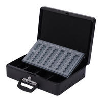 GELDKASSETTE - Schwarz, Kunststoff/Metall (37/10/28cm) - Relaxdays