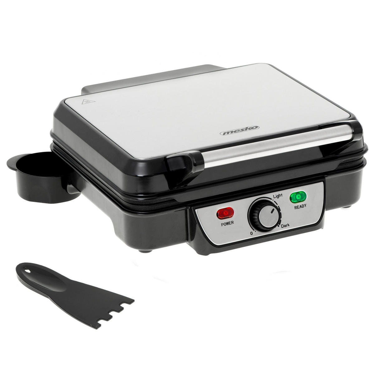 KONTAKTGRILL MS3050 2500W Schwarz, Elektrogrill, Tischgrill, Sandwichgrill, Paninigrill, Antihaftplatten, 180° Öffnung, Grillgerät, Küchenhelfer - Silberfarben/Schwarz, Kunststoff/Metall (32.2/14.2/35.2cm) - mesko
