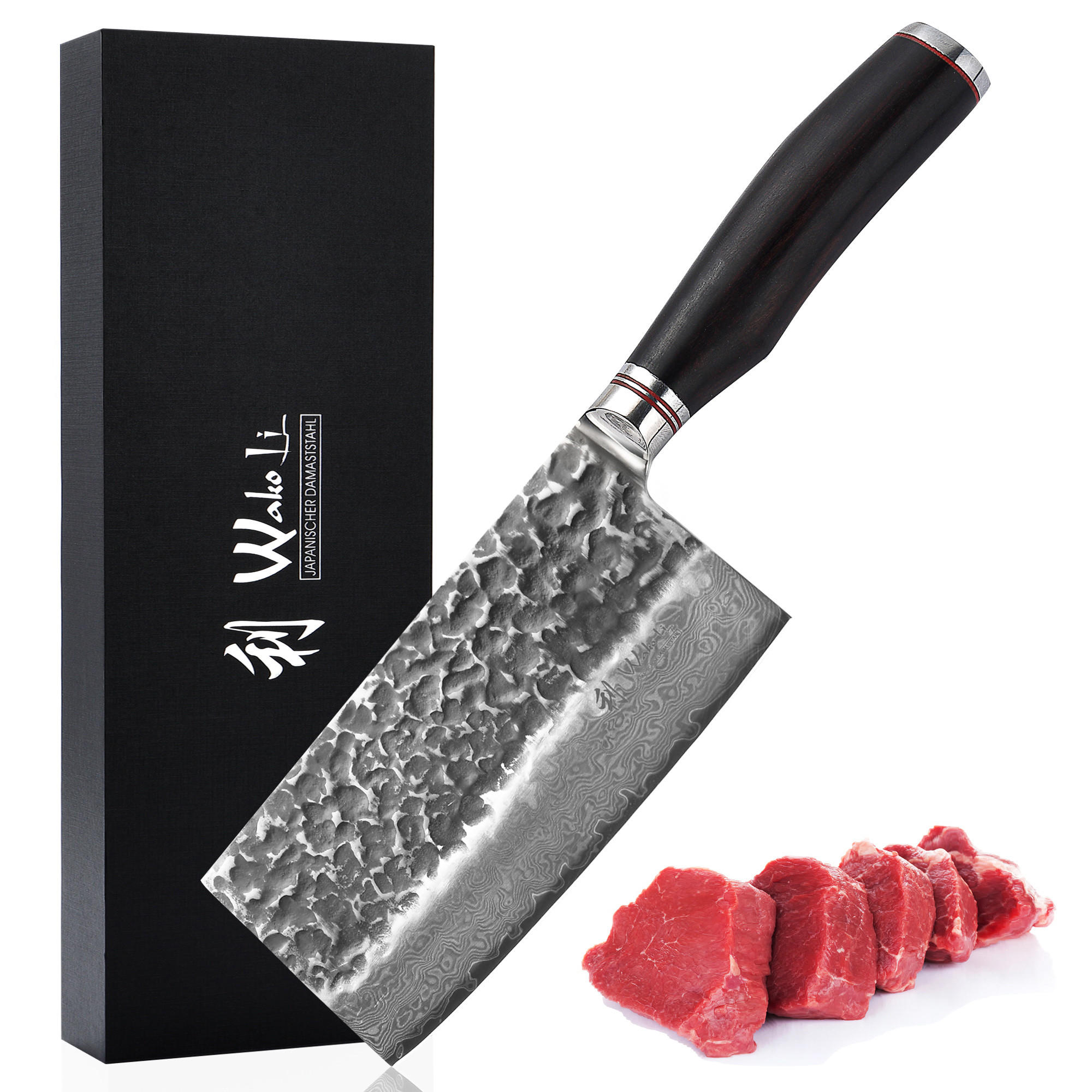 Wakoli Kochmesser Schwarz 33 cm