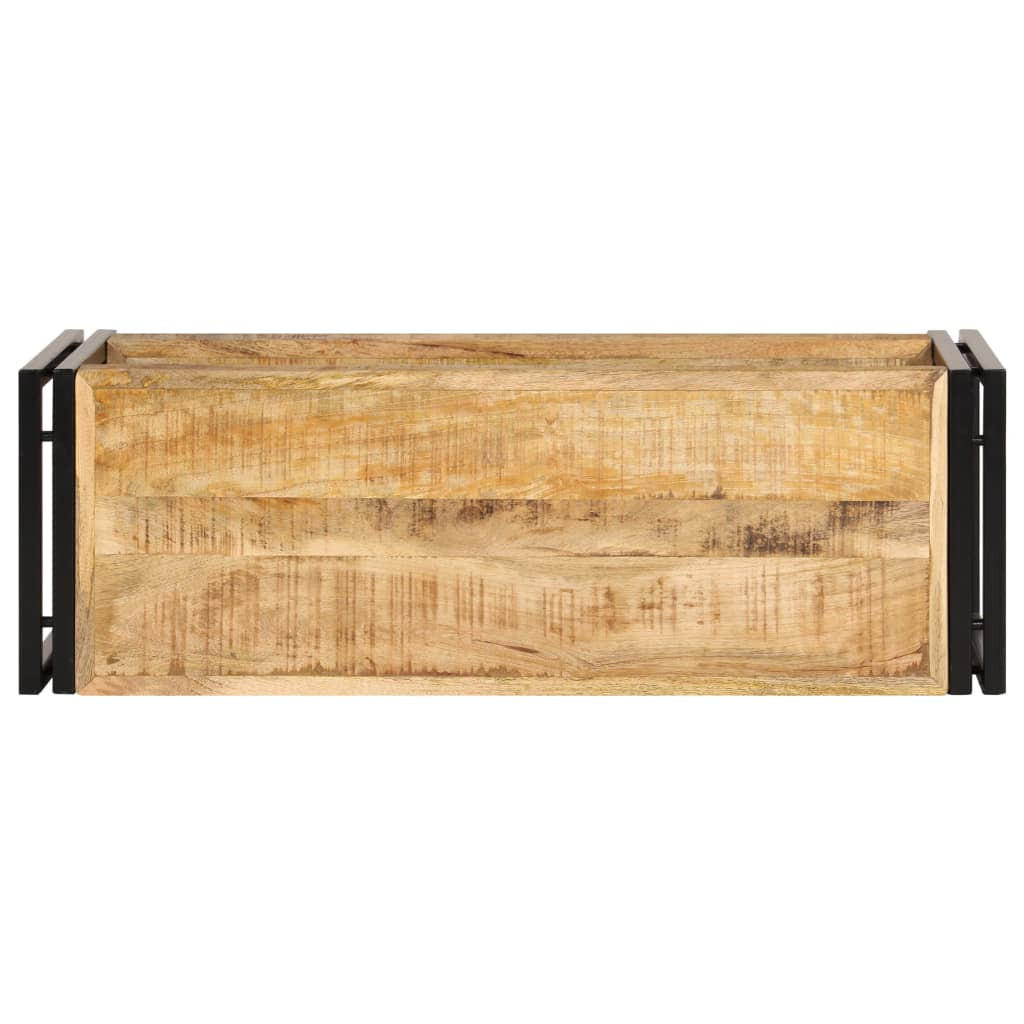 LOWBOARD mit einer Ablage 90/30/40 cm Massivholz Mango - Braun, Holz (90/40/30cm) - vidaXL