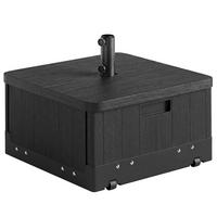 SONNENSCHIRMSTÄNDER mit Griff, Rollen, Hochbeet, bis 80 kg Sand befüllbar für Ø38/48 mm Schirmstangen Schwarz - Schwarz, Kunststoff (53/53cm) - Outsunny