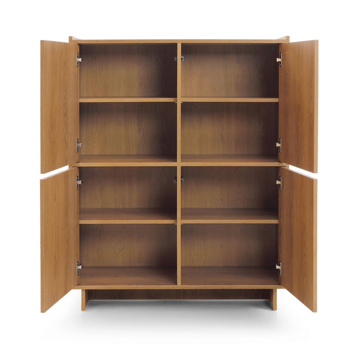 SIDEBOARD YARKER KOM3 Eiche - Eichefarben, Glas/Holzwerkstoff (98/124/39cm) - Komodee
