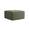 POUF Cord Grün - Schwarz/Olivgrün, Holzwerkstoff/Kunststoff (75/37/75cm) - Makamii
