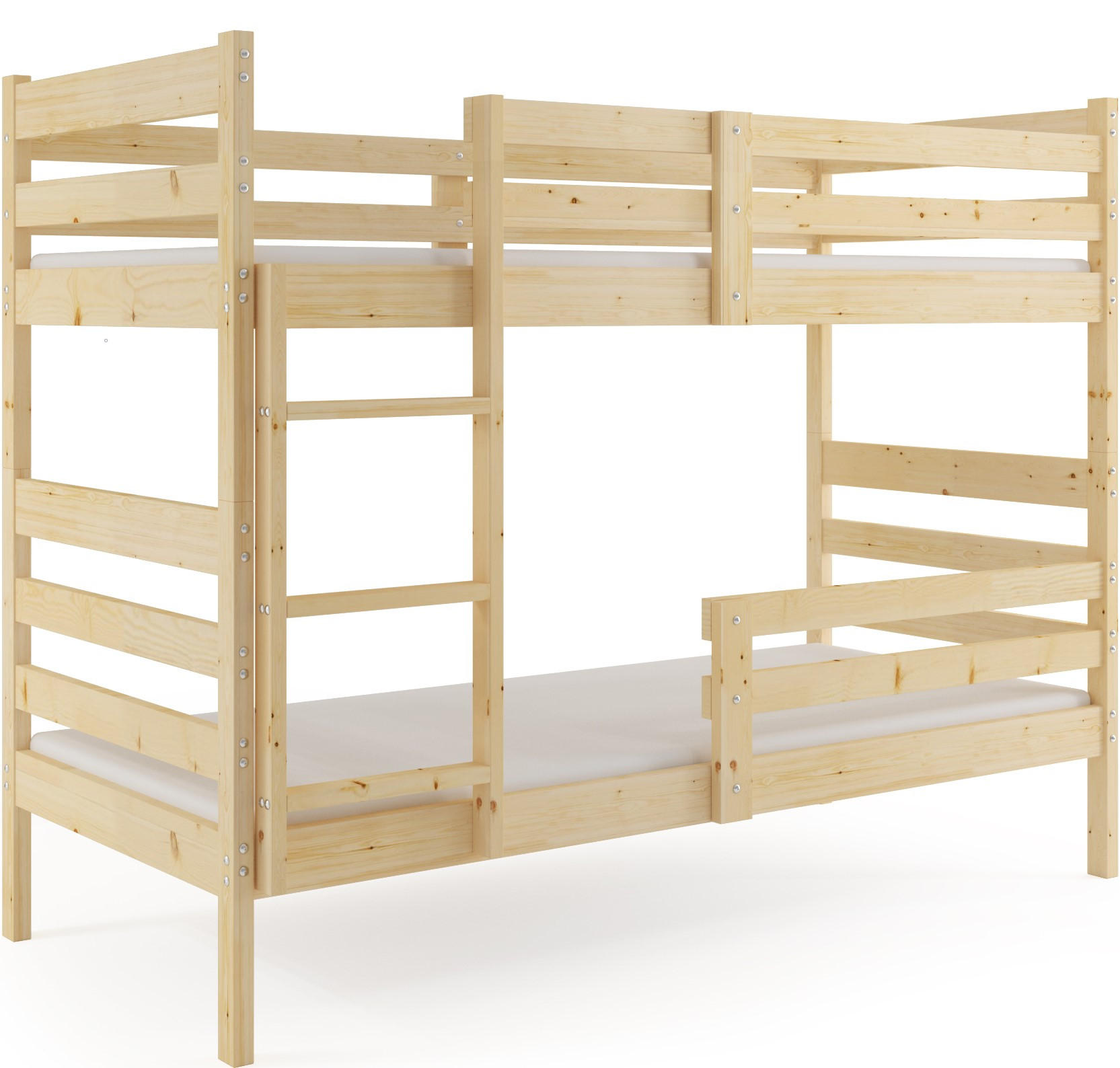 ETAGENBETT ERYK 90/200 cm aus massivem Kiefernholz, ohne Matratzen - Kiefer Milford, Holz - Interbeds