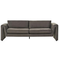 3-SITZER-SOFA Samtstoff Graphitgrau Maunu - Graphitfarben/Schwarz, Textil (237/76/83cm) - Beliani