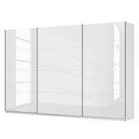 SCHWEBETÜRENSCHRANK - Weiß Hochglanz/Weiß, Holzwerkstoff (360/236/68cm) - home24