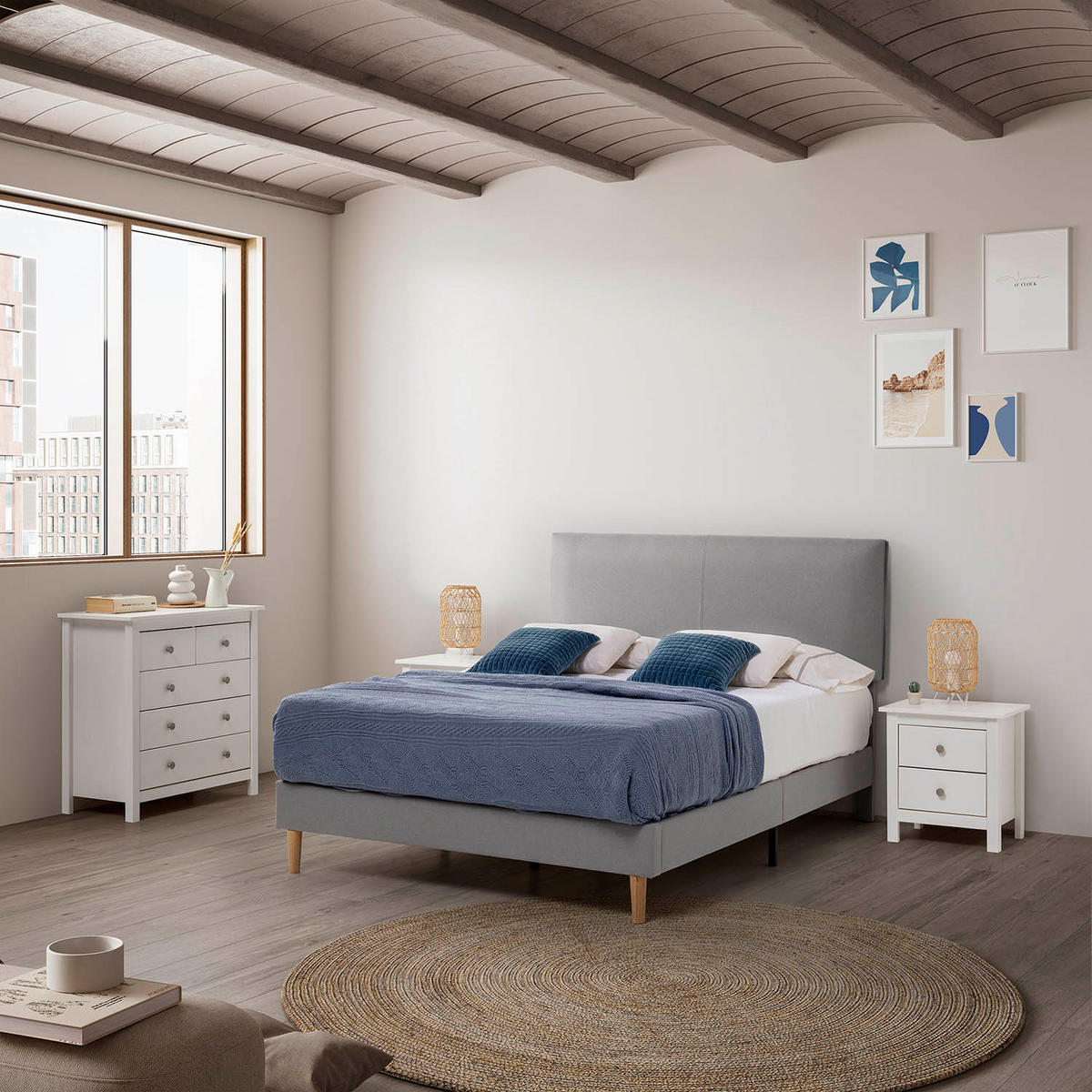 POLSTERBETT 90x190 cm Lauren, Hellgrau - Hellgrau, Textil (90/190cm) - VS Venta-stock