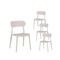 GARTENSTUHL Moira Beige 47 cm x 80 cm 4er-Set - Beige, Kunststoff (47/80/51cm) - Klast Home