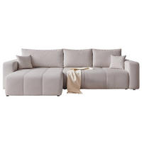 ECKSOFA PEDRO mit Schlaffunktion und Bettkasten Hellgrau - Grau, Holzwerkstoff/Textil (278/145cm) - Idohome