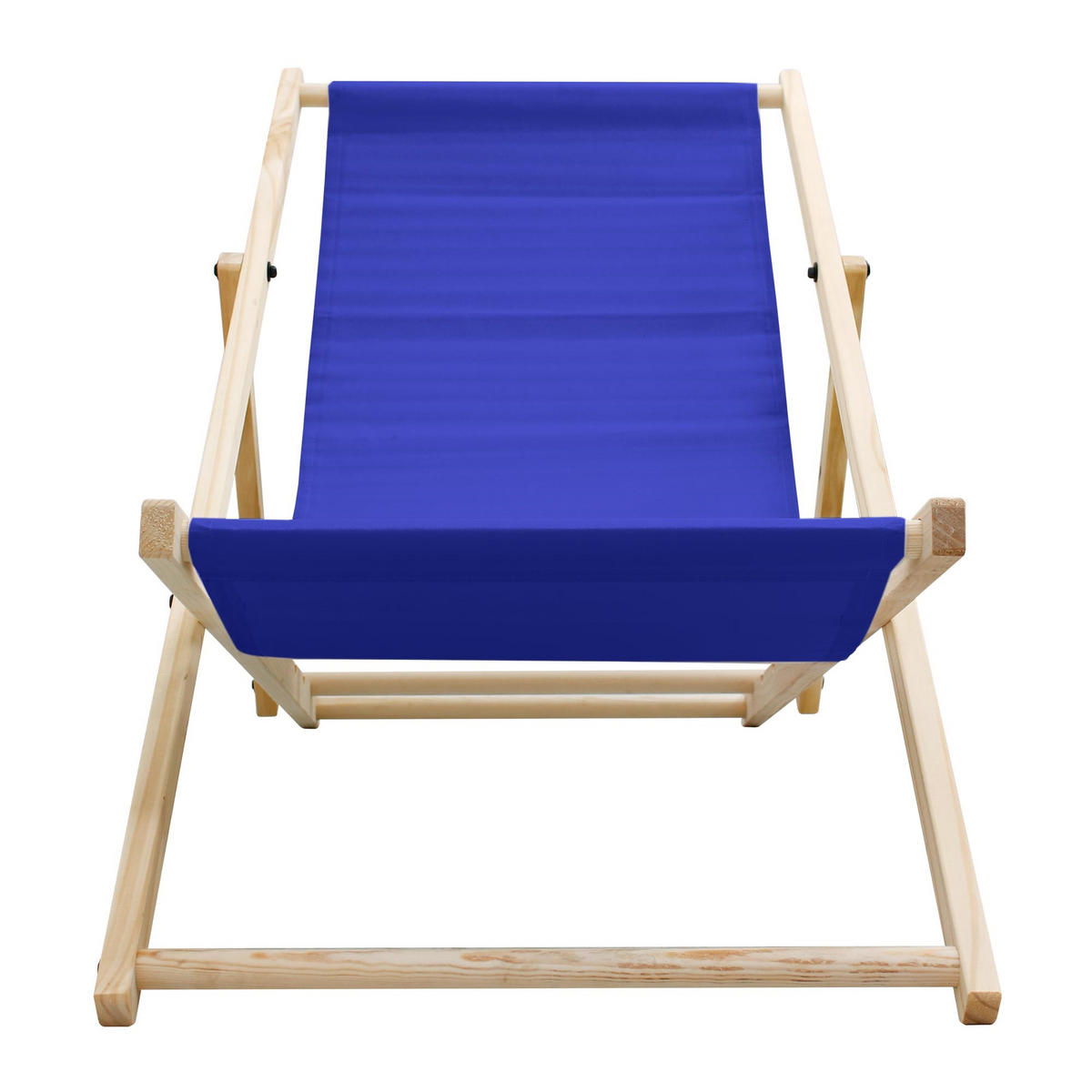 LIEGESTUHL samt Dunkelblau - Blau, Holz (52/83/117cm) - ECD-Germany