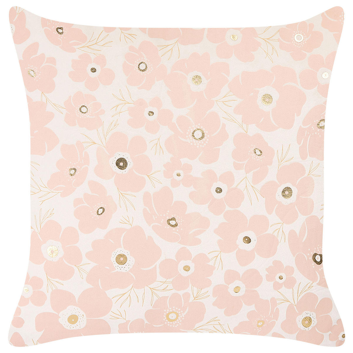 DEKOKISSEN 2er-Set Rosa 45/45 cm Triteleia - Pink, Textil (45/45cm) - Beliani