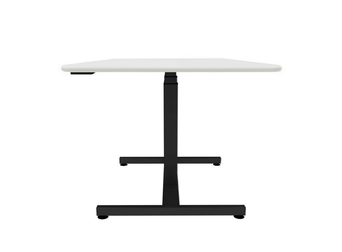 SCHREIBTISCH höhenverstellbar Progress Gasfeder 120x80 cm - Weiß, Metall (120/80/64cm) - Schaff