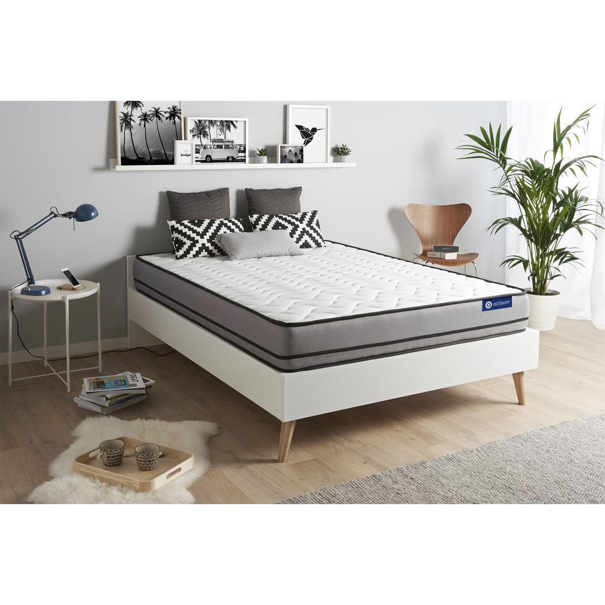 MATRATZE Actimemo night Memory-Schaum 160 x 220 cm h4 - Weiß, Textil (160/220cm) - ACTISOM